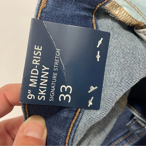 New J Crew Factory 9” Mid Rise Skinny Jeans Signature Stretch - Picture 9 of 11